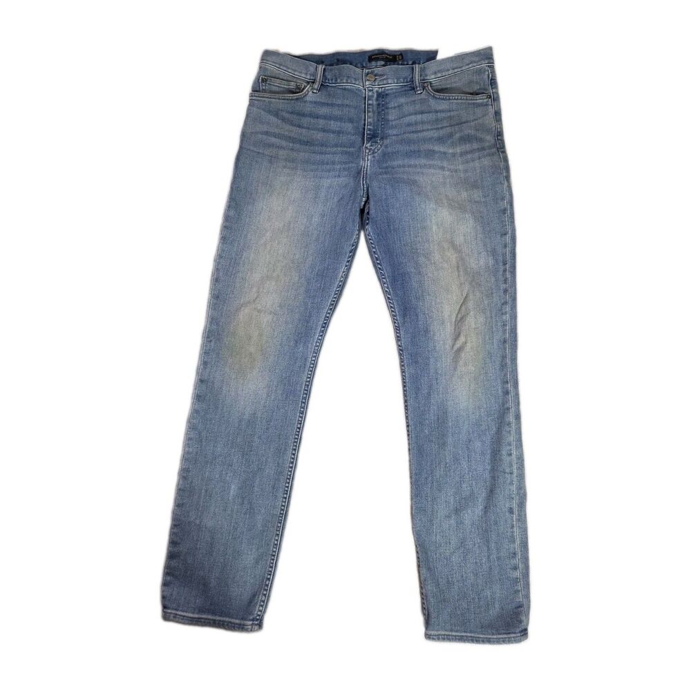 Banana Republic Slim Fit Light Wash Stretch Denim Jeans Mens 35x32 GUC